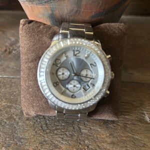 Silver and Gray Chronograph Watch